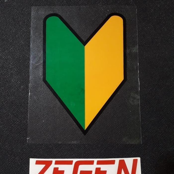 SALE sticker stiker logo JDM hijau kuning tempel dalam / balik kaca TERMURAH