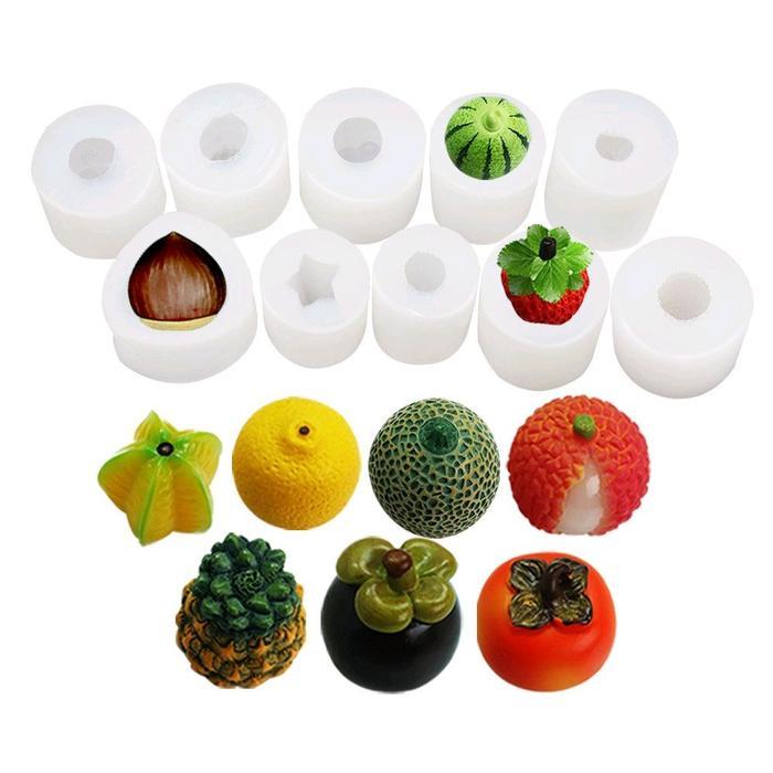 Cetakan Lukchup Fondant Pudding Jelly Bentuk Buah-Buahan Untuk Dekorasi Kue Dan Dessert