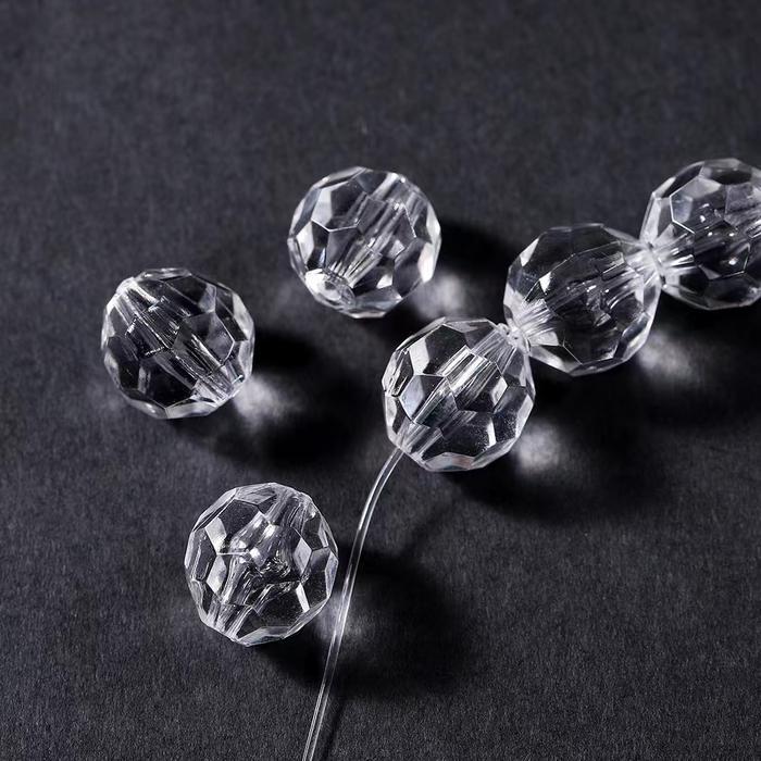 Ready Stock Manik -Manik Transparan Kristal Akrilik Kristal Bahan DIY Craft Untuk Membuat Berbagai