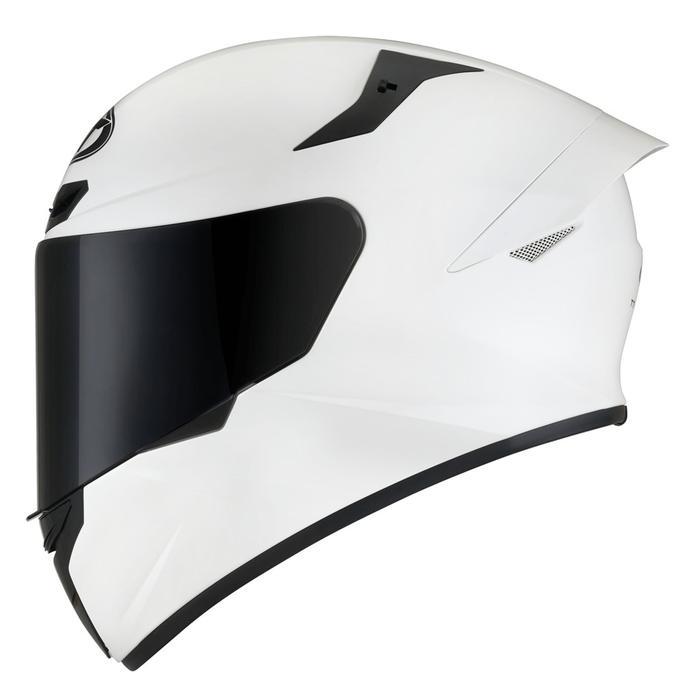 Helm Kyt Tt Course Plain (Visor Clear) - White