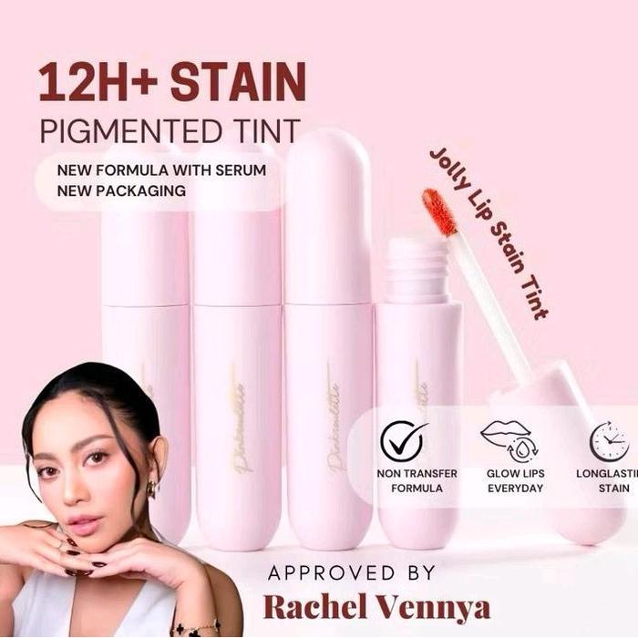 (Ready Siap Kirim) Jolly Tint Pinkroulette - Lip Tint Stain With Serum Pigmented, Tahan Lama Up To