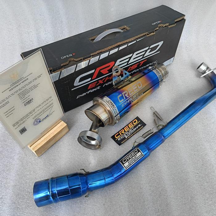 Knalpot Racing Creed Exhaust Suara Ngebas Gahar Pnp For Revo Absolute/Fit Supra 100/110/125 Vega