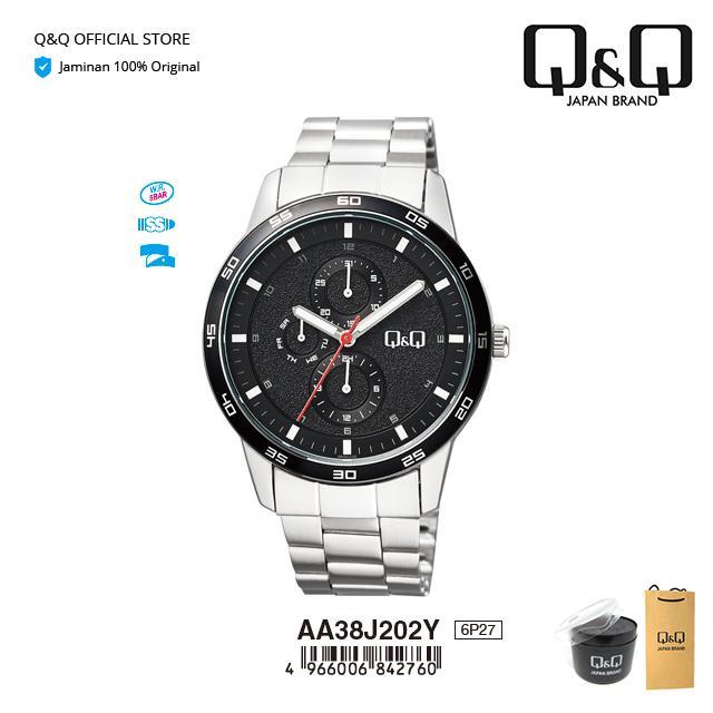 TERLARIS QnQ QQ Jam Tangan Pria Analog - AA38 AA38J 3 BAR READY STOCK