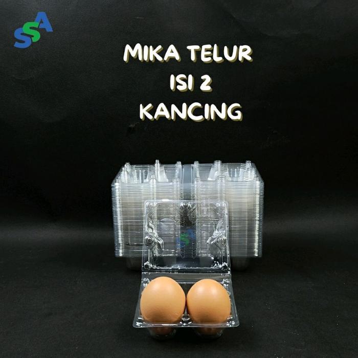 egg tray klik isi 2 / mika telur klik isi 2