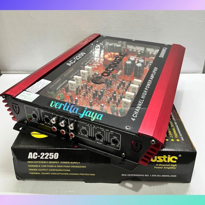 Power Ampliefier Acoustic Ac-2250 Mosfet 4 Channel 50000 Watt Pmpo High Quality Populer