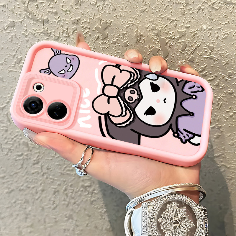 Casing Hp untuk Tecno Camon 20 Camon 20 Pro Case Bow Doll pink  Kasing silikon cocok pria dan wanita