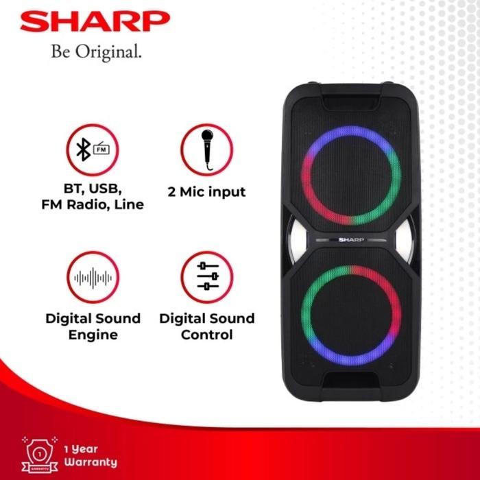 SHARP SPEAKER PS 925 PARTY AUDIO PS925 PORTABLE PS-925 KARAOKE FREE MIC