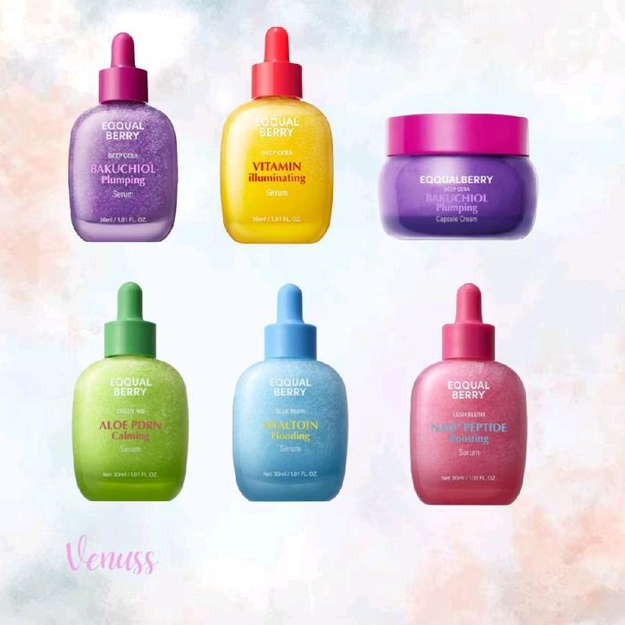 EQQUALBERRY Bakuchiol Plumping Serum 30ml Vitamin Illuminating Serum 30ml EQQUALBERRY Bakuchiol