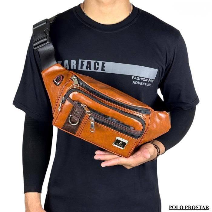 Waist Bag Pria Waistbag Terlaris Polo Amstar Ukuran Besar Tas Pinggang Tas Selempang Bahu Pria