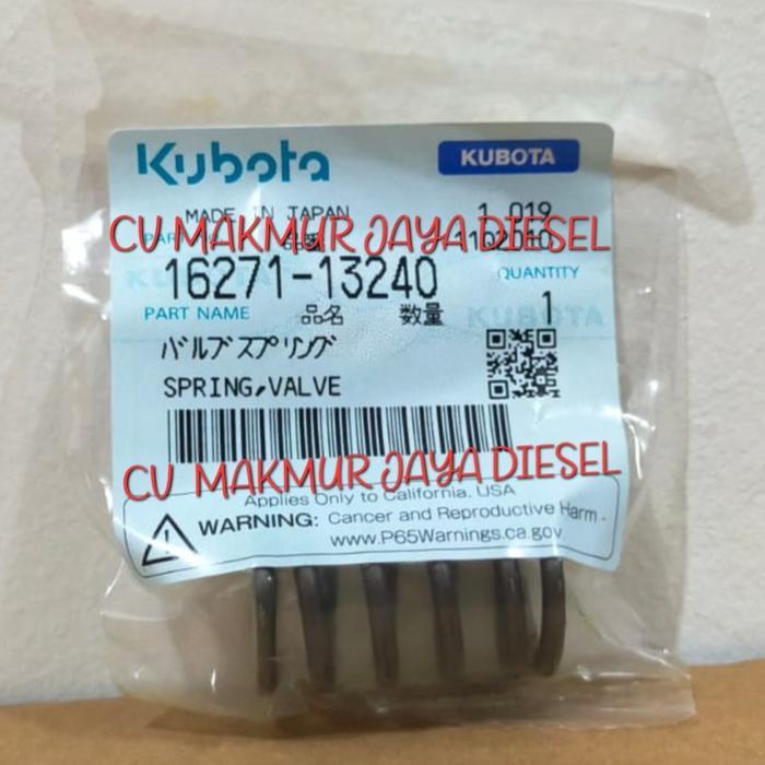 Terlaris Spring Valve/Per Klep D1105 16271-13240 Kubota Genuine Parts