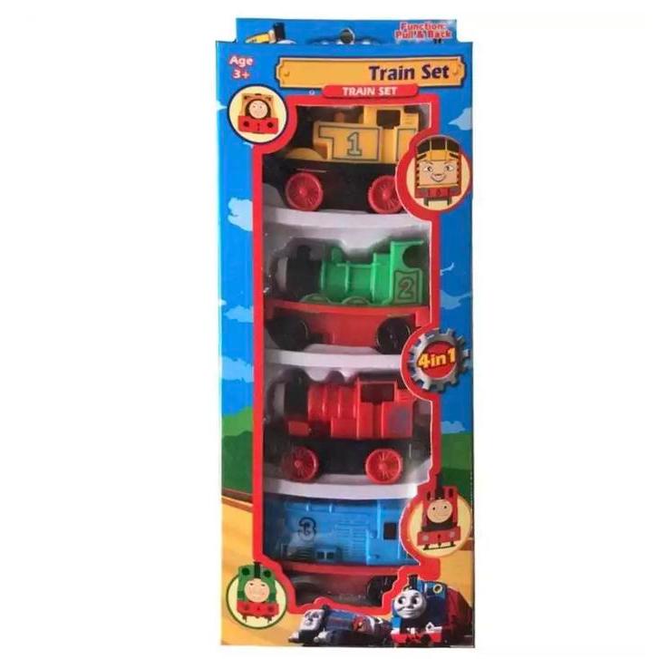 Mainan Anak Kereta Train Set Plastik Isi 4PCS No.311 Siap kirim