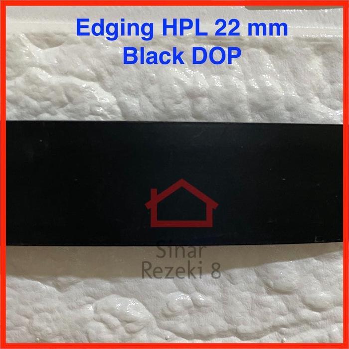 Edging HPL 22 mm BLACK DOP / HItam Solid Pinggir Meja Solid taco PVC .