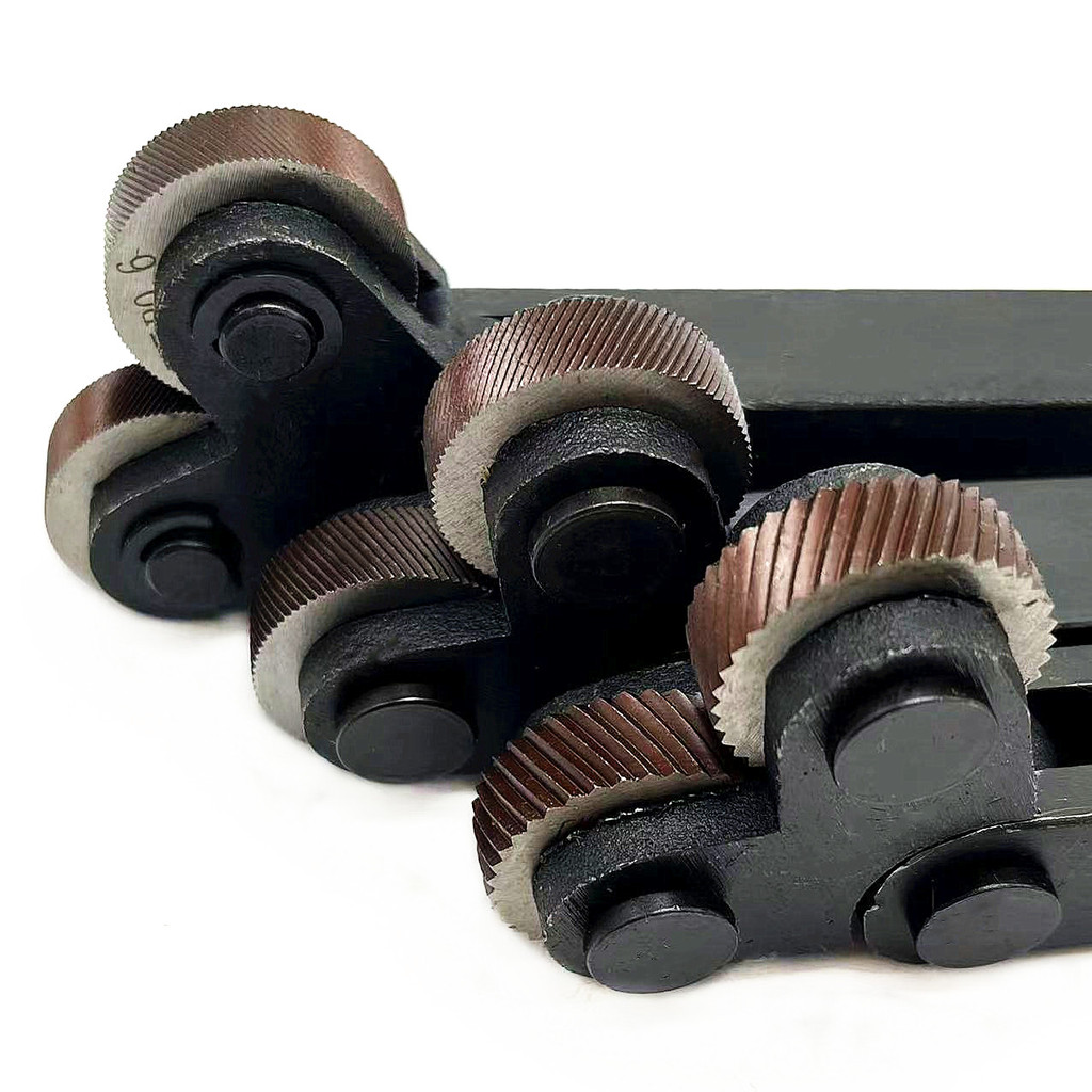Straight Knurling tool steel double wheel linear pitch knurling 0.5mm 1.0mm 2.0mm embossing wheel