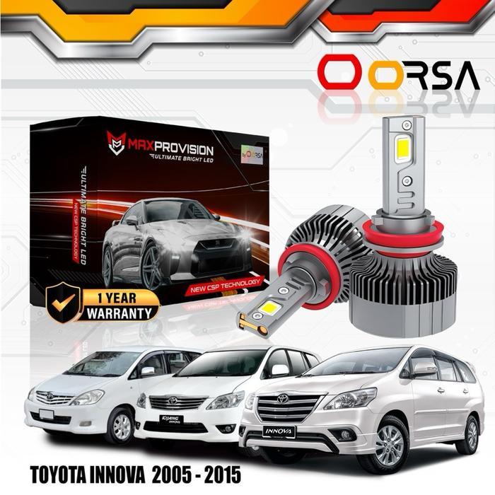 Oorsa Lampu Depan LED Mobil Toyota Kijang Innova Old 2005-2015 35W-85W Headlamp Foglamp High Beam