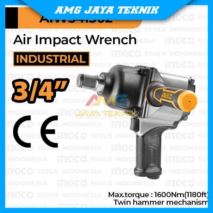 Impact Angin Air Impact Wrench 3/4" INGCO Kunci Sok Soket Pneumatic