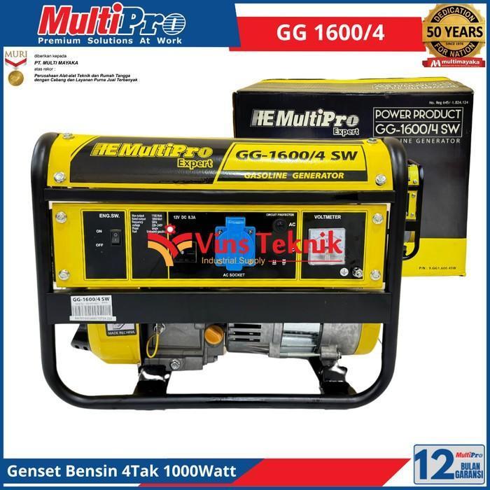 Multipro GG1600/4 Mesin Genset Listrik Bensin Gasoline Generator 1000Watt GG 1600