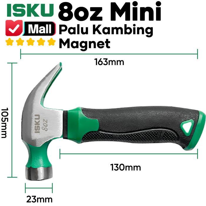 Isku Palu Kambing Mini / Mini Claw Hammer 8 Oz Steel Perkakas Tools