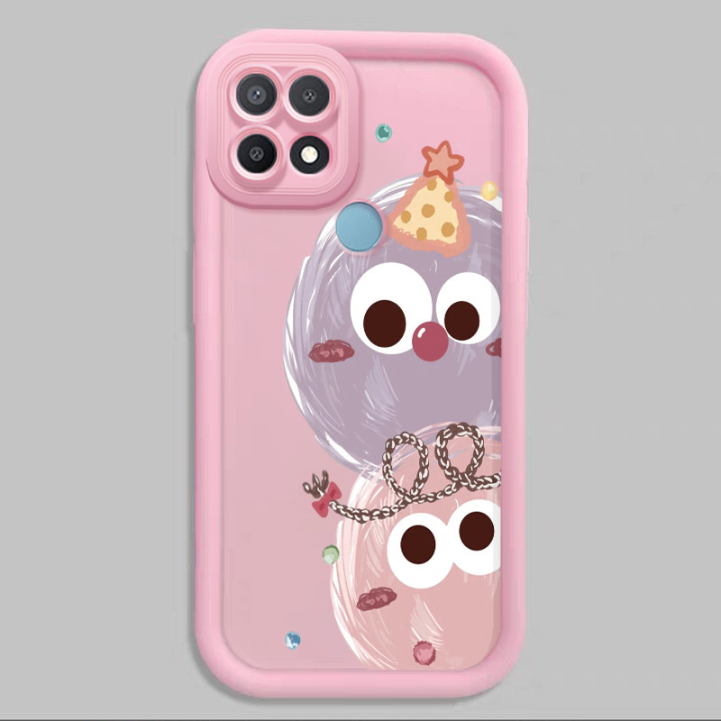 Casing Hp untuk OPPO A15 A15s A35 4G Case Bola badut lucu kartun Kasing silikon Cesing kuat Softcase