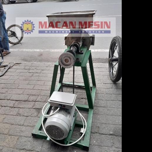 MESIN GILINGAN BUMBU CABE .JAHE .LENGKUAS STAINLESS 8" DINAMO 2 HP