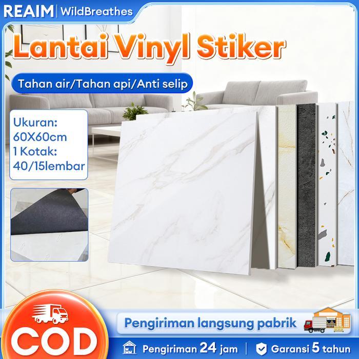 Barang SpotReaim Vinyl Lantai Marbel Uk 60 X 60 Cm/30 X 30 Cm/Vinyl Sticker Lantai Marmer Granit