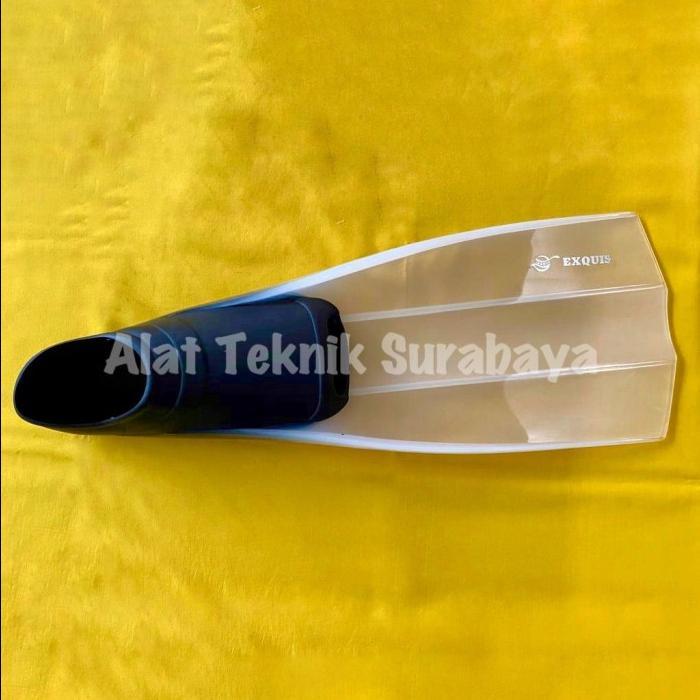 TERBARU ISI 1 PASANG DIVING SHOES FINS FIN EXQUIS TRANSPARANT SEPATU KATAK KODOK SELAM TAIWAN