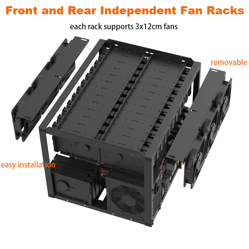 Stackable Open Air Mining Rig Case Computer Chassis Motherboard Bracket Test Bench for Crypto Rig AI