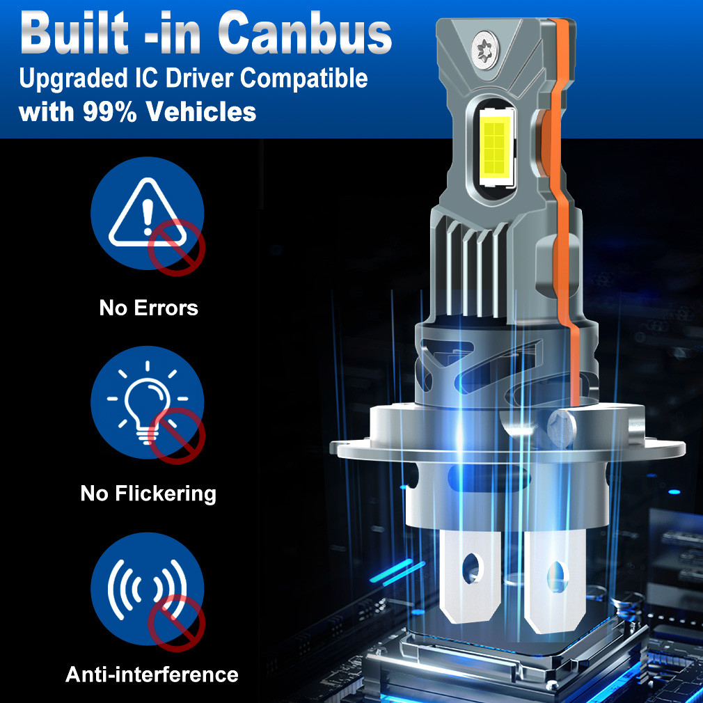 XSTORM 30000LM 200W H7 LED Headlight H11 H1 H3 Light Bulbs for Car H4 LED Canbus With Fan Turbo