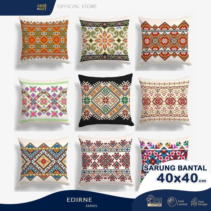 SARUNG Bantal Sofa Print Motif Turkish Edirne 40x40 cm