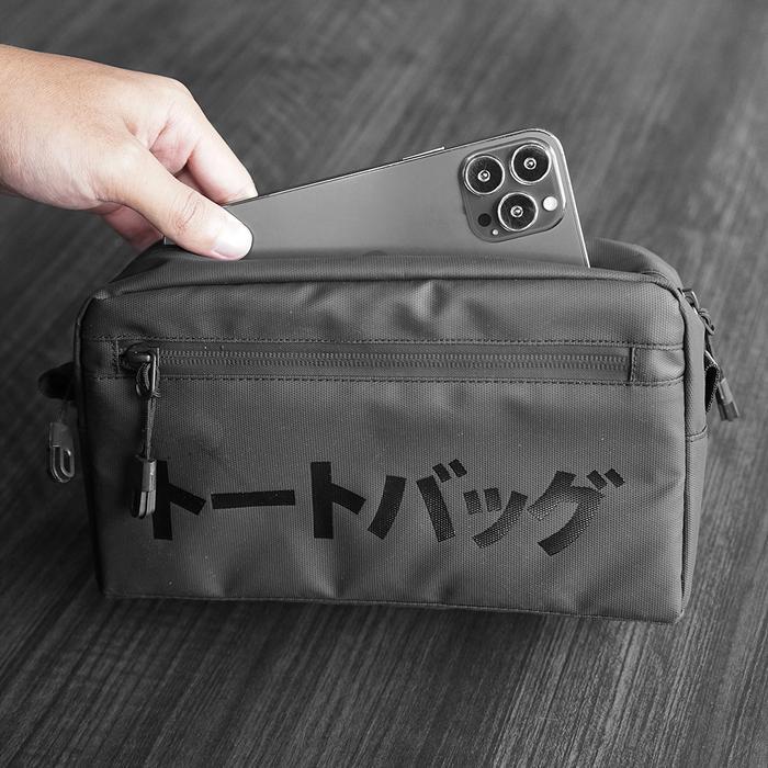 READY Ikozzi Tas Pria Comfy Handbag Pria Pouch Bag Cowok Tas Selempang & Genggam Clutch Bag Hitam