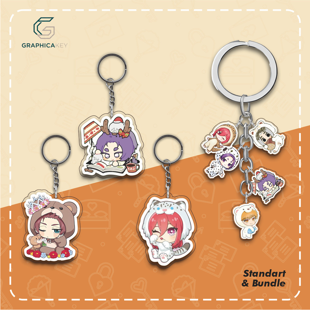 Ganci / Gantungan Kunci Keychain Akrilik BLUE LOCK (CUTE ANIMAL COSTUME)