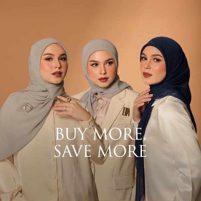 BIA by Zaskia Mecca - Cleora Hijab Polos - Kerudung Segi Empat Paris Japan Premium
