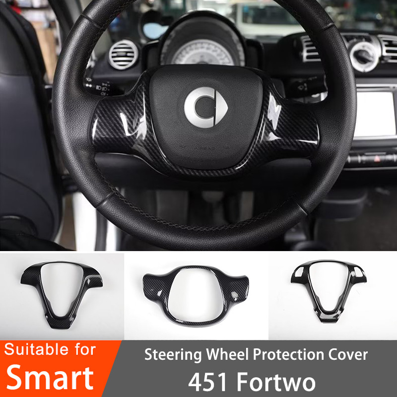 Car Steering Wheel Carbon Style Interior Modifications Steering Wheel Interior Parts Smart 451