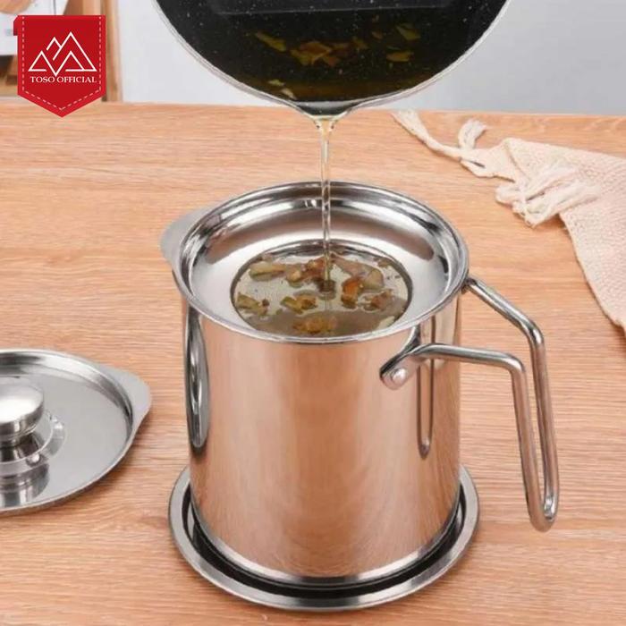 TEMPAT MINYAK STAINLESS SUS 304 OIL POT SARINGAN MINYAK OIL STRAINER