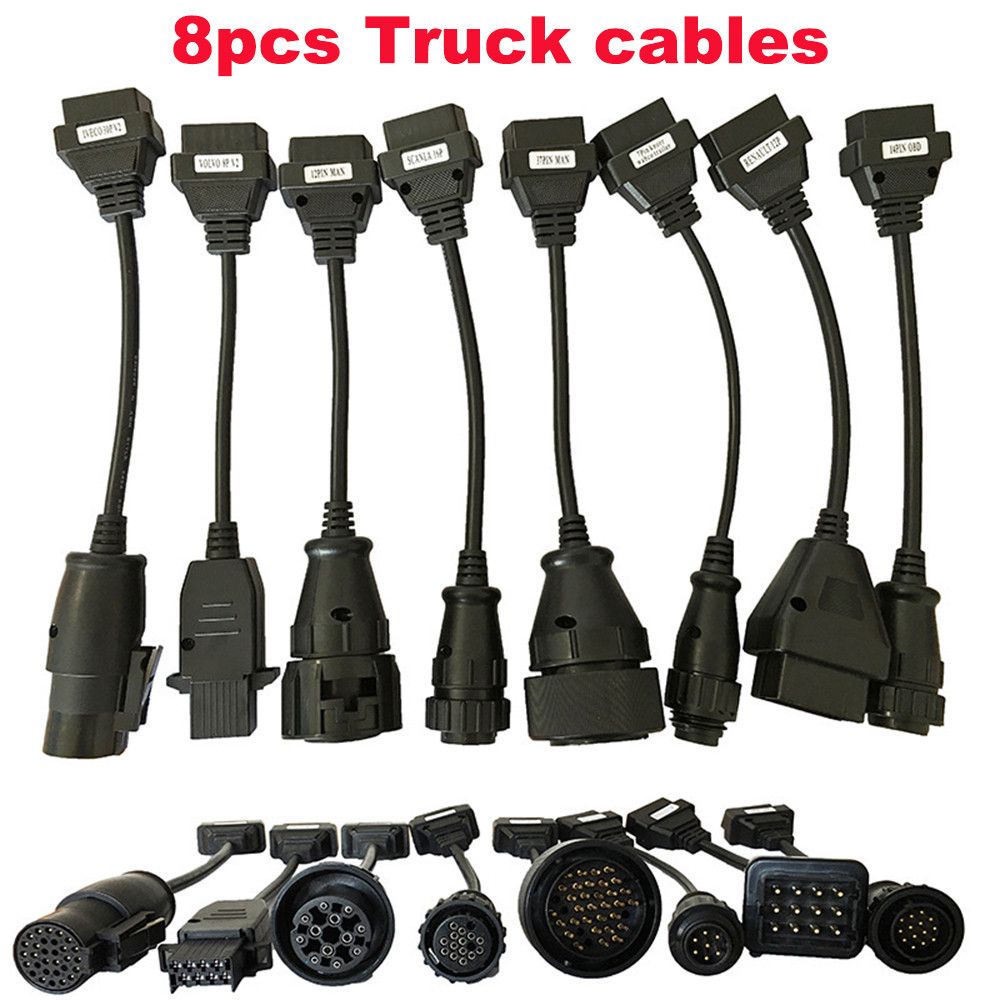 Full Set 8pcs Truck obd2 cables Diagnostic obd truck Cable For Delphi DS150 DS150E TCS CDP Multidiag