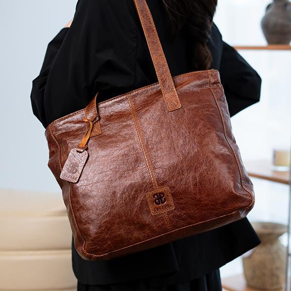 Spesial ABEKANI LEATHER Tas Kulit Wanita WH-003 Tote Bag Kulit Sapi Asli Finishing Crack dengan