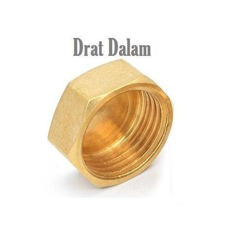 N3W tutup drat dalam 1/2" stainless/Kuningan plug dop pipa penutup kran