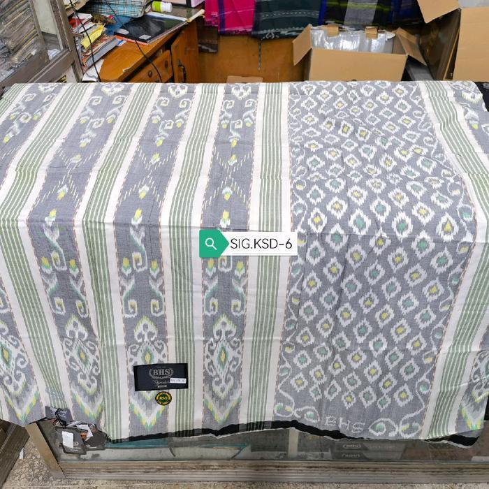 Bisa Cod - Sarung Bhs Signature Silver Ksd Kawung Sutra Mewah Elegant