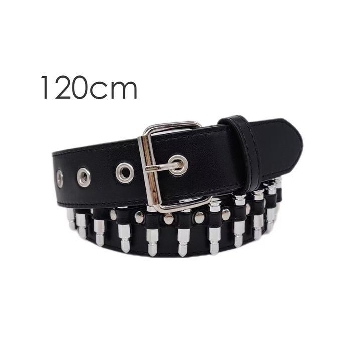 Ikat Pinggang Ring Belt Full Lubang Belt Sabuk Fashion Wanita Kulit Punk Belt Y2K Punk Gesper Wanita