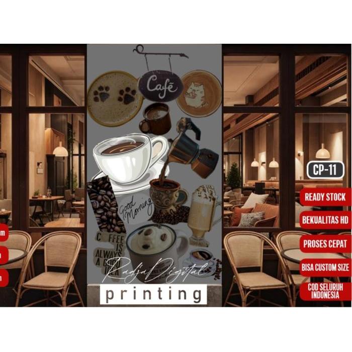 NEW LAUNCH Wallpaper dinding dekorasi Cafe coffee shop Wallpaper stiker dinding Tema wallpaper