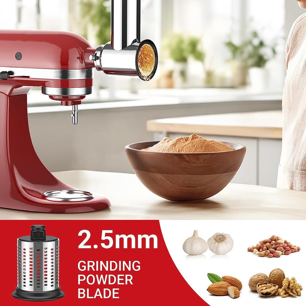 2024 new Slicer/Shredder Attachment for KitchenAid Stand Mixers as Vegetable Chopper Accessory-Salad