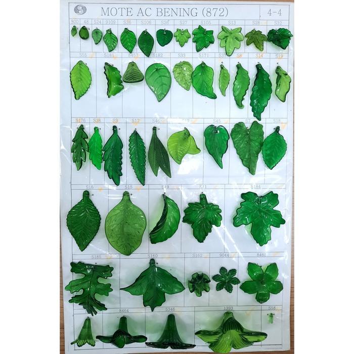 Manik Bening / Mote Bening / Manik Akrilik Daun / Mote Akrilik Daun / Manik Bening Daun / Mote Ac