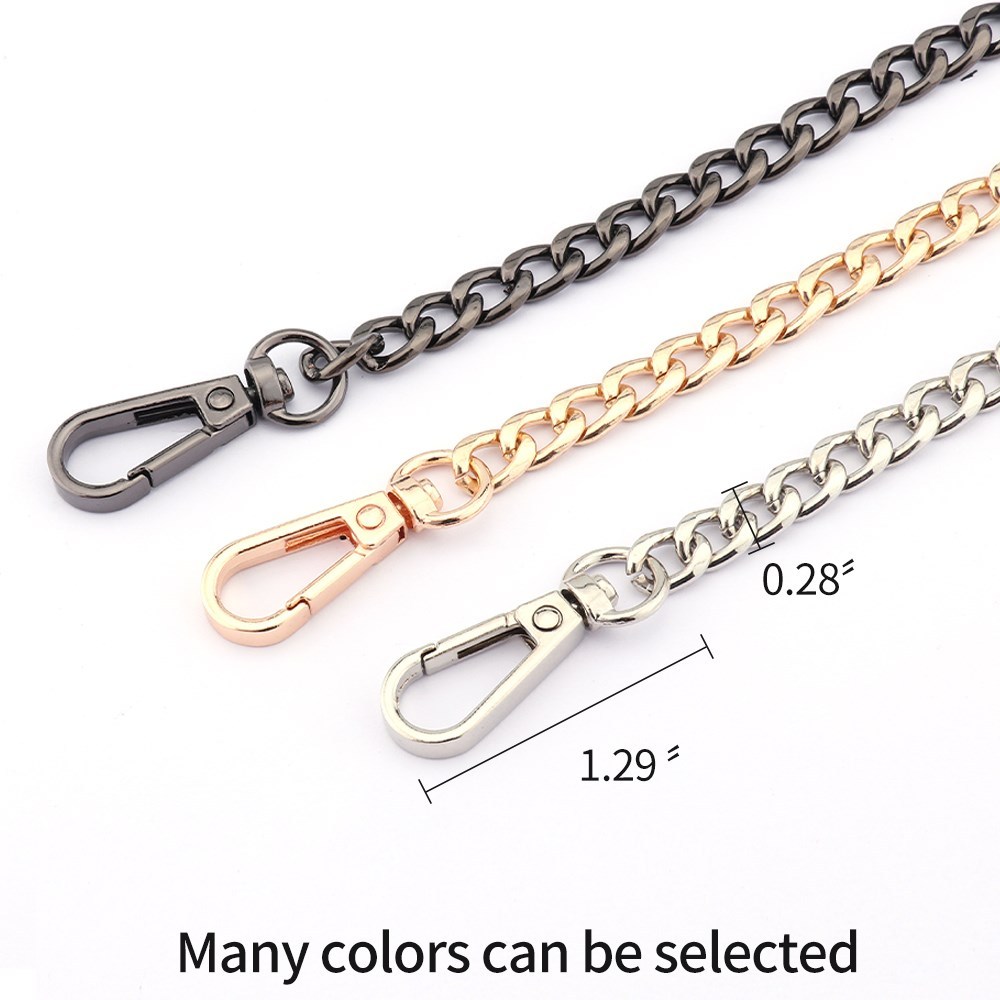 Multicolor Bag Chain Accessories Gold Women's Shoulder Bag Chain Metal Bag Chain Strap Crossbody Bag
