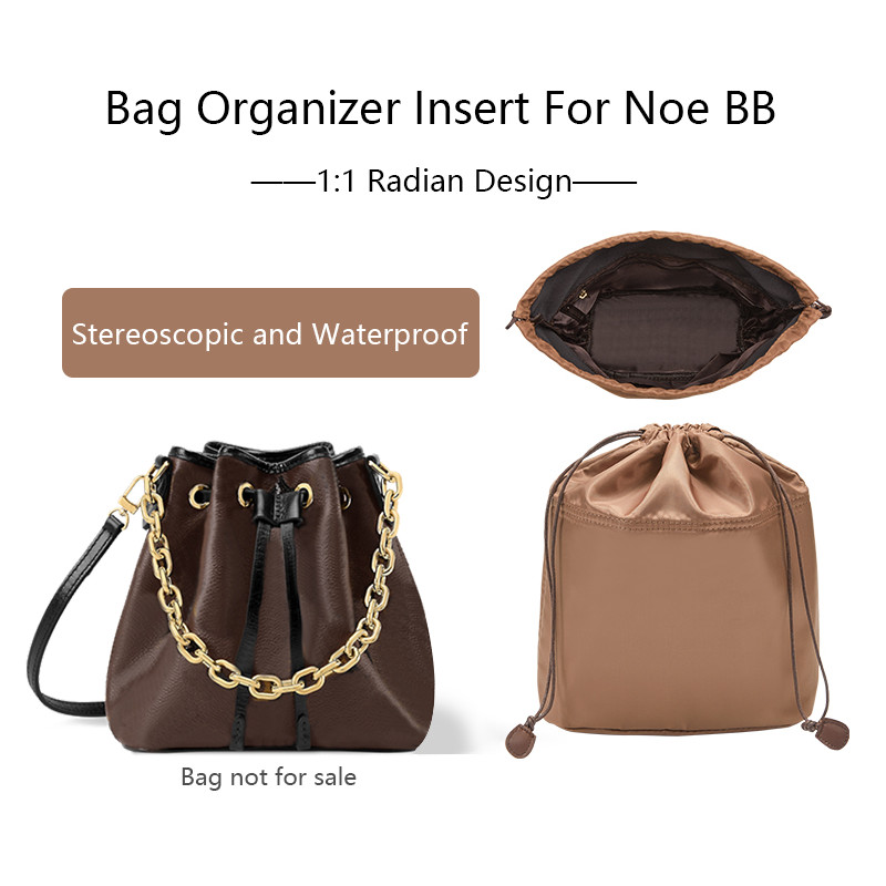 Waterproof Bag Insert For Lv Noe BB Bucket Bag Pulling Rope Insert Storage Bag Organizer Insert Bag