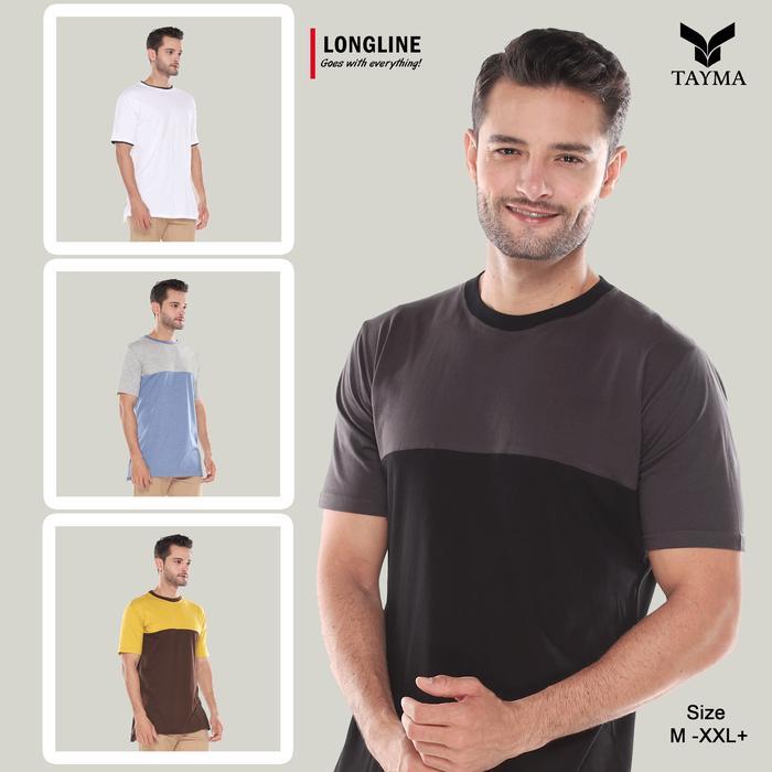 Baju Kaos Pria, Longline Pria, Kaos Kurta Lengan Pendek