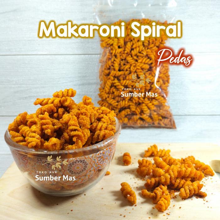 Promo- Makaroni Spiral Pedes 250 Gr / Kue Kering Kiloan / Aneka Snack