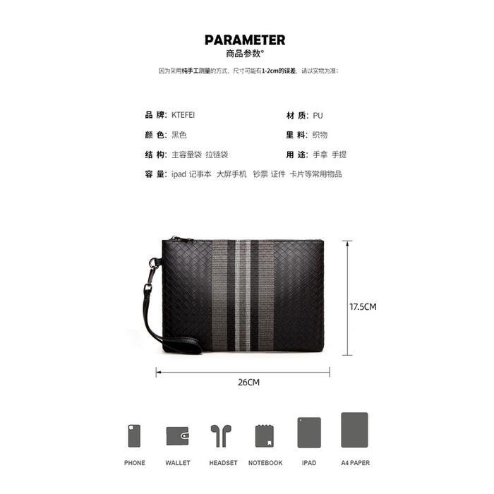 Clutch Pria Lv077 - Handbag Pria Wanita Tas Tangan Premium Kulit Dompet Clutch Original Hand Bag