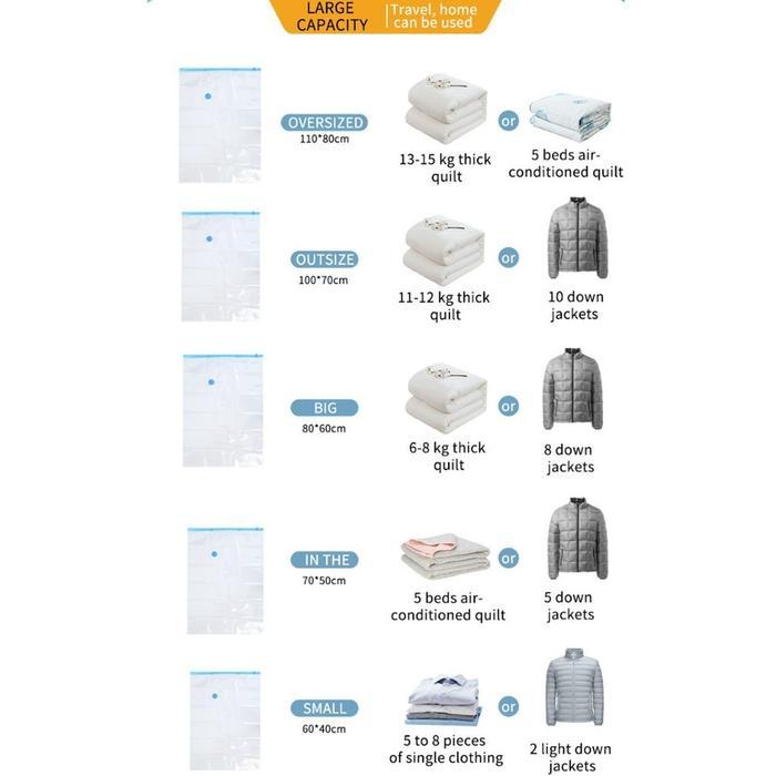 Plastik kompresi vakum/alat vacum baju dan plastik nya/vacuum bag travel/plastik vacum baju/Vakum