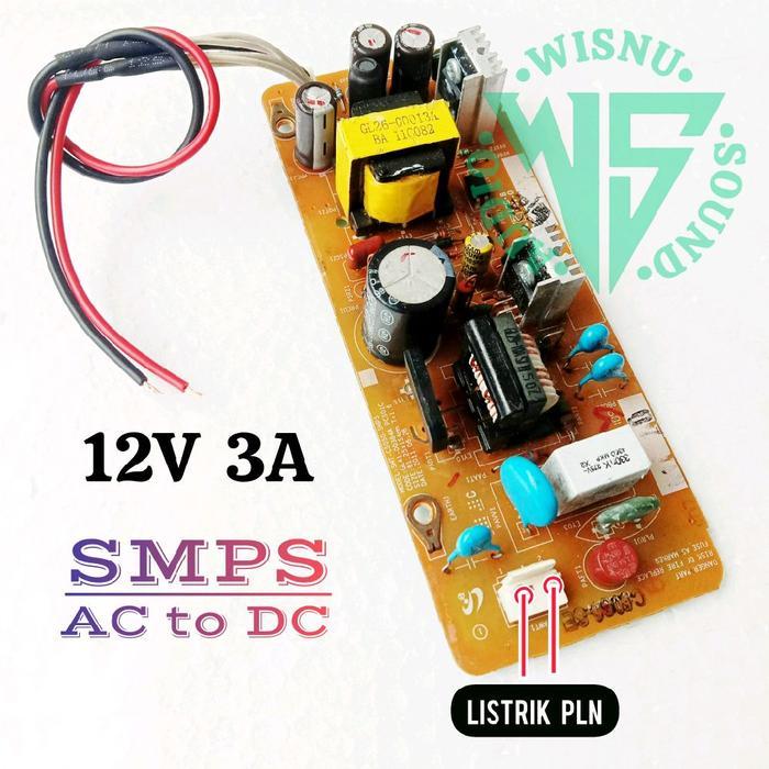 Kit Adaptor 12V 3A Power Supply SMPS PSU AC DC Travo Switching