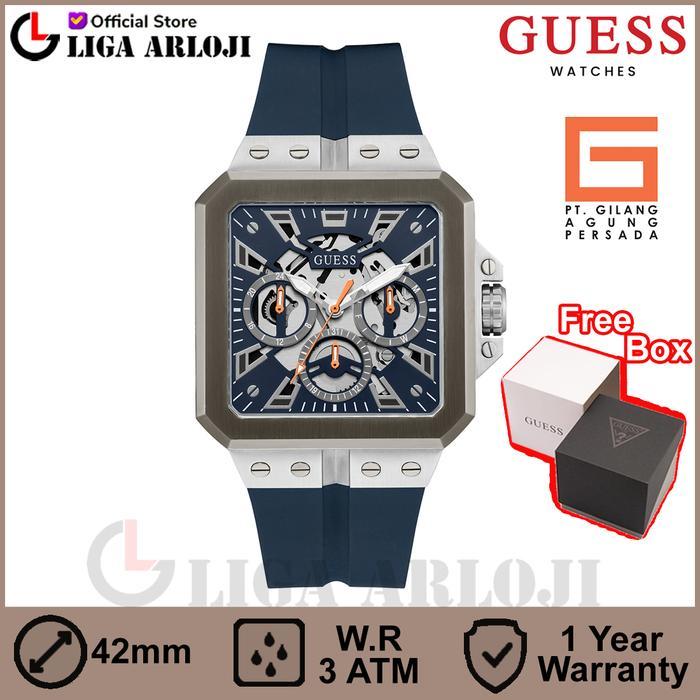 SIAPKIRIM GUESS GW0637G1 LEO Navy Jam Tangan Pria Analog Multi Fungsi READY STOCK