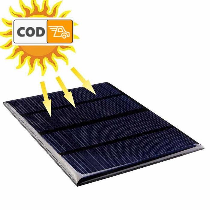 [] Solar Panel Mini 12 Volt 1.5W Listrik Tenaga Surya Matahari Mudah Dipasang